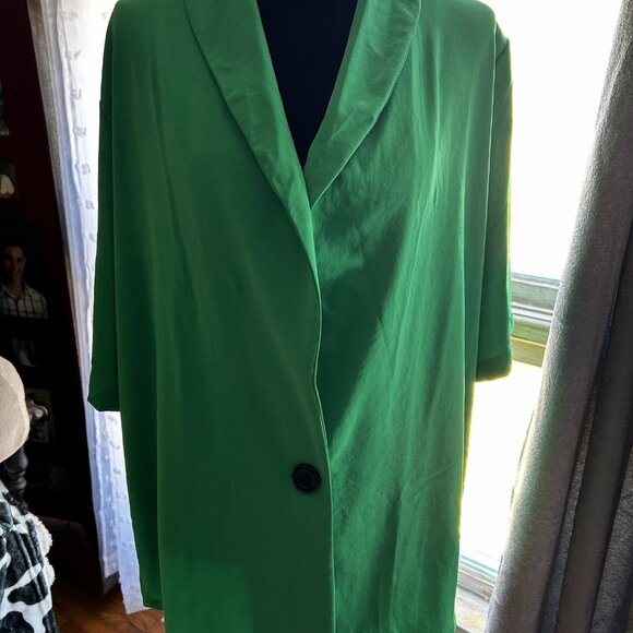 Blumin Apparel Green Lightweight Draped Cardigan L/XL | Coastal Business Casual - Picture 2 of 3